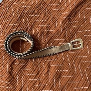 Rag & Bone Tan Suede whipstitch Belt